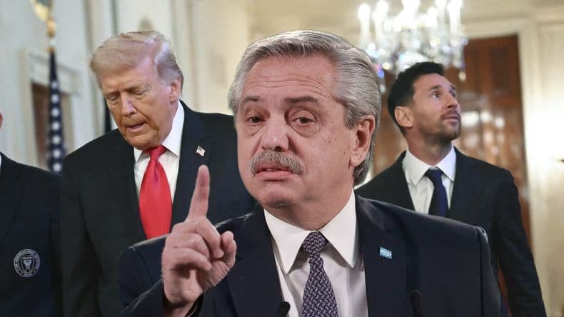 Alberto Fernández opinó sobre la foto de Messi con Trump y lo comparó con Maradona