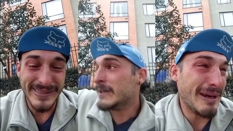 Pergaminense por América: el cicloviajero Augusto Cardinale sufrió un robo en Bogotá y su video es viral