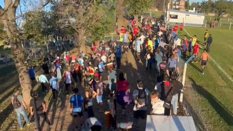 Violencia en el deporte: se enfrentaron hinchas de Viajantes y Provincial durante un partido del fútbol local