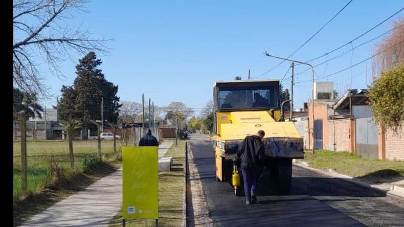 Están pavimentando calles en una zona del barrio Viajantes