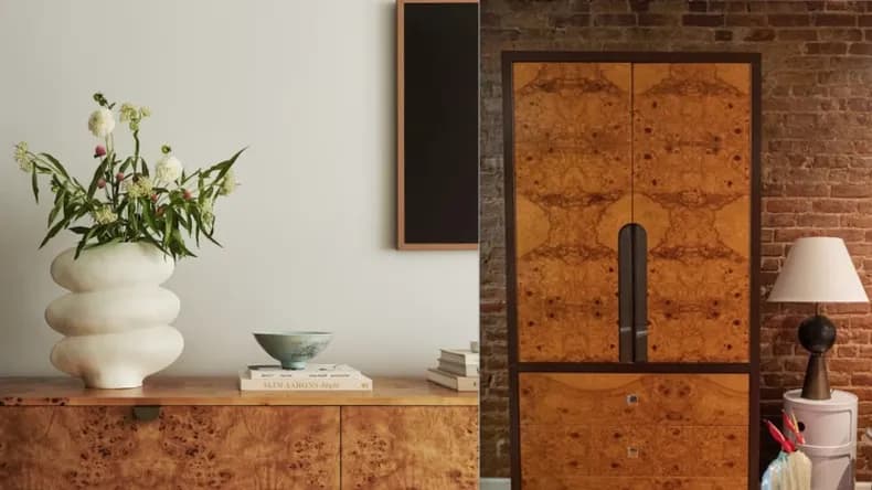Qué es la madera burl que marca tendencia en decoración y diseño 2026