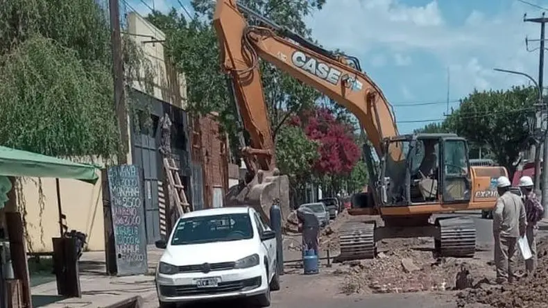 Corte de tránsito en Ugarte por obras del Colector Norte