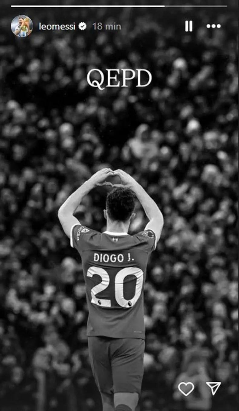 Lionel Messi, Cristiano Ronaldo y otras celebridades del fútbol dedicaron posteos por la muerte de Diogo Jota