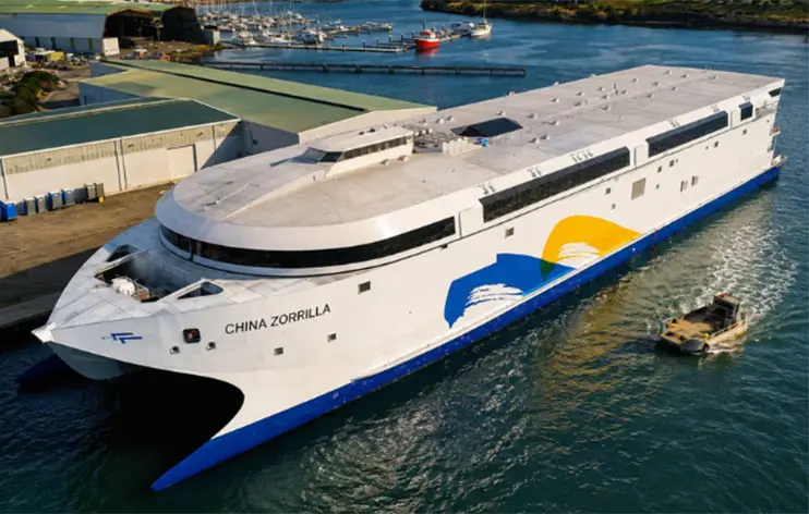 El China Zorrilla, el ferry eléctrico más grande del mundo ya navega rumbo al Río de la Plata