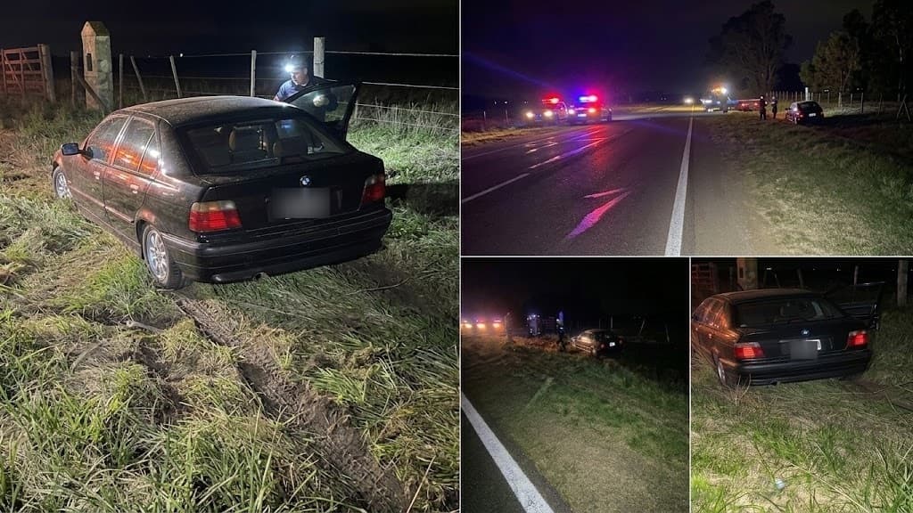 Despiste en la ruta 8: un auto despistó y una joven fue trasladada al Hospital de Pergamino