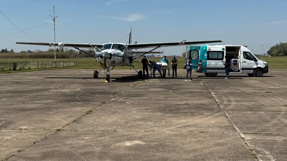 Dos vuelos sanitarios trasladaron a niños quemados desde Pergamino al Hospital Garrahan