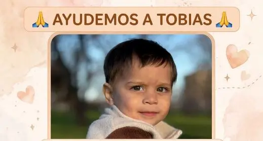 Tobías tiene 2 años, lucha contra una neumonía y necesita de la solidaridad de todos