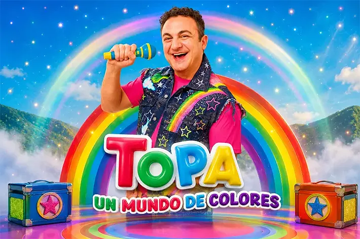 Topa llega este domingo a Pergamino con “Un mundo de colores”